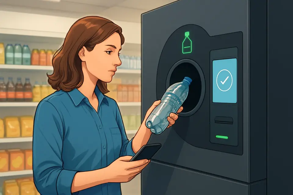 Butelkomat w sklepie Biedronka do zwrotu butelek i puszek