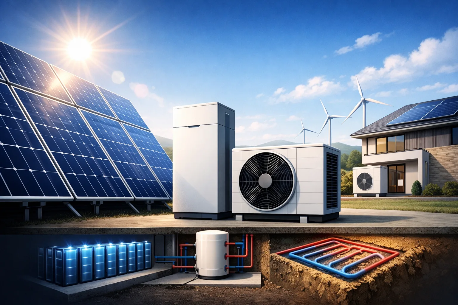 Ilustracja do artykułu: Fotowoltaika w 2026 roku: jak dobrać PV, magazyn energii i pompę ciepła, żeby nie przepłacić