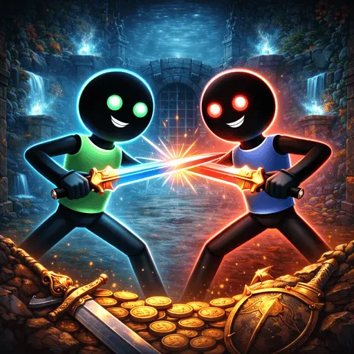 Gra Stick Arena uruchomiona na smartwatchu z Wear OS